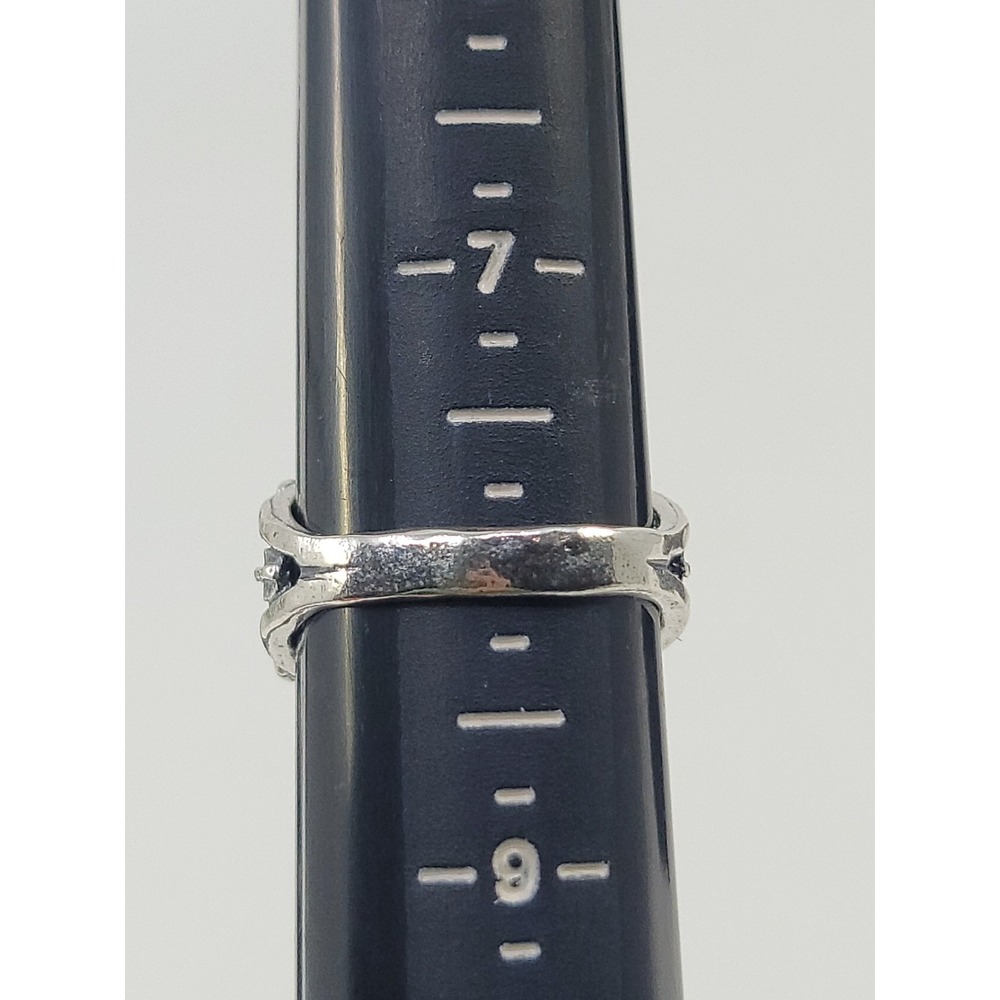 Roman Glass Sterling Silver 925 Hallmarked Womens Ring Size 8 God Bless In Band - Picture 7 of 7